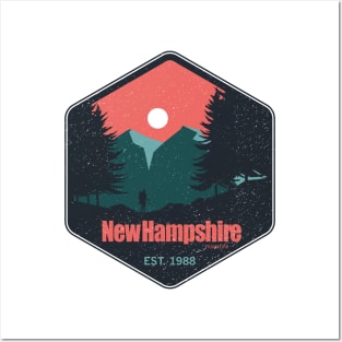 Mountain Trek New Hampshire Posters and Art